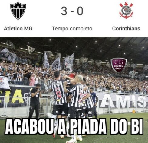 Brasileirão: Atlético-MG vence o Corinthians por 3 a 0 e zoações fazem sucesso na web.