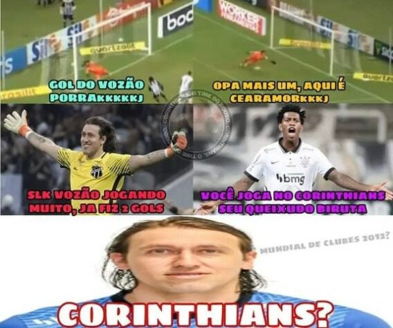 Brasileirão: Corinthians perde por 2 a 1 para o Ceará e torcedores fazem memes com Cássio.