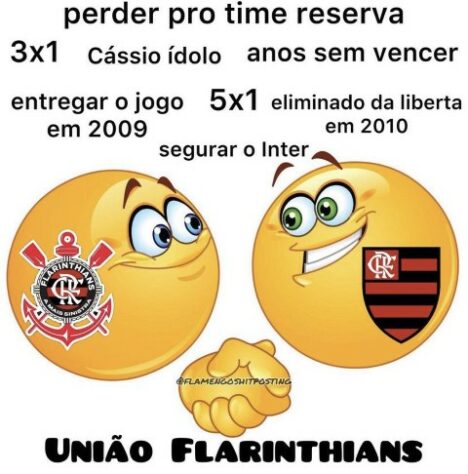 Lance - UNIÃO! 🤝 União Flamengo e Corinthians rende memes