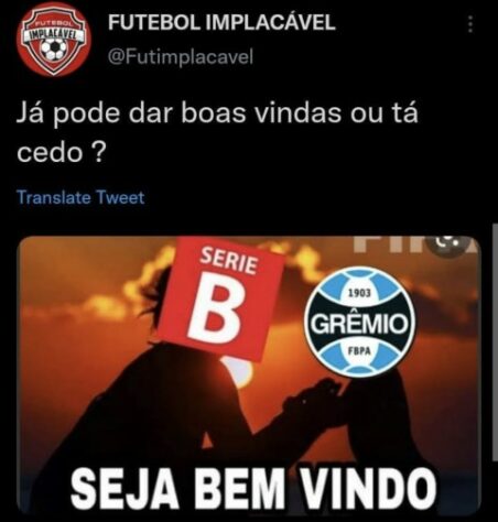 Derrota para o Palmeiras e permanência na zona de rebaixamento fazem Grêmio ser alvo de memes na web.
