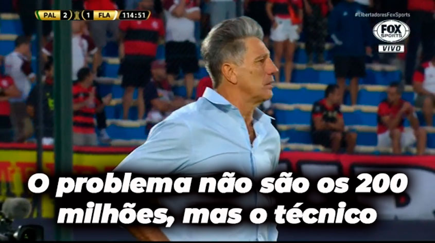 Web não perdoa Renato Gaúcho em memes após final da Libertadores contra o Palmeiras.