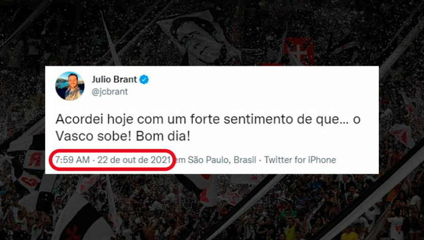 Dia de recordar: torcedores do Vasco tinham grande expectativa pelo acesso à Série A.