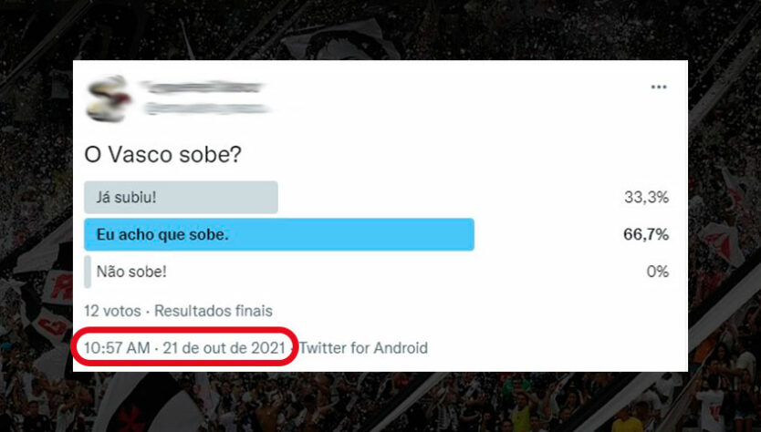 Dia de recordar: torcedores do Vasco tinham grande expectativa pelo acesso à Série A.