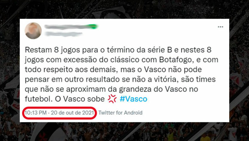 Dia de recordar: torcedores do Vasco tinham grande expectativa pelo acesso à Série A.