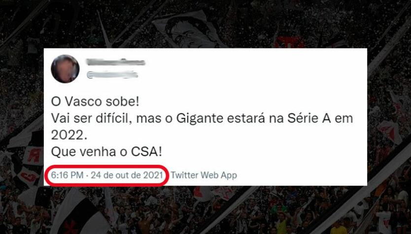 Dia de recordar: torcedores do Vasco tinham grande expectativa pelo acesso à Série A.