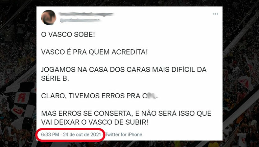 Dia de recordar: torcedores do Vasco tinham grande expectativa pelo acesso à Série A.