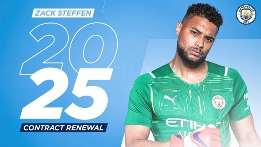 FECHADO - O Manchester City renovou o contrato do goleiro Zack Steffen até junho de 2025.