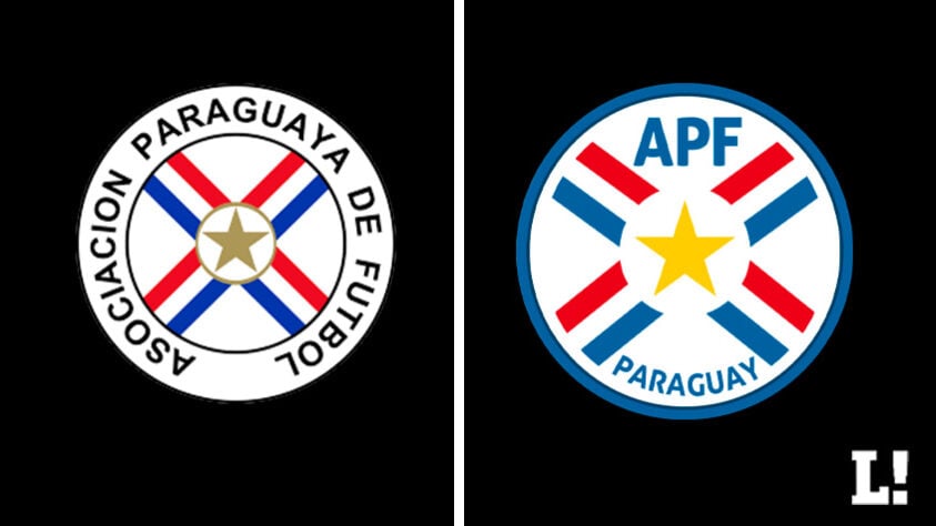 Escudo do Paraguai, atualizado em 2014. (Antigo à esquerda e novo à direita)