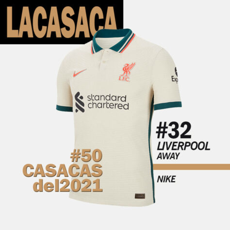 32º lugar: camisa 2 do Liverpool-ING