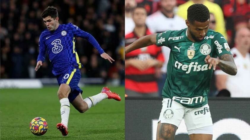 Meia-atacante: PULISIC - 50 milhões de euros (R$ 300 milhões) x WESLEY - 7 milhões de euros (R$ 42 milhões). 