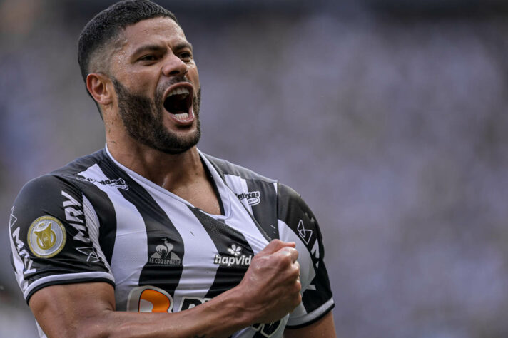 Hulk comemora gol marcado em Atlético-MG 2 x 1 Fluminense