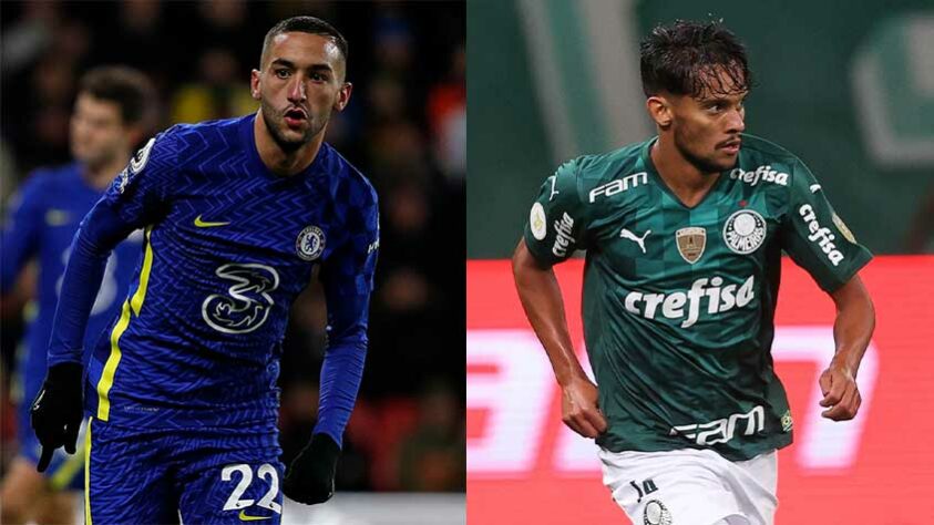 Meia-atacante: HAKIM ZIYECH  - 35 milhões de euros (R$ 210 milhões) x GUSTAVO SCARPA - 8 milhões de euros (R$ 48 milhões).