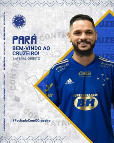 FECHADO - O Cruzeiro também fechou com o lateral-direito Pará, que estava no Santos. O jogador de 35 anos tinha contrato até o fim de 2022 com o Peixe, mas não decidiu não manter o vínculo e assinar com a Raposa.