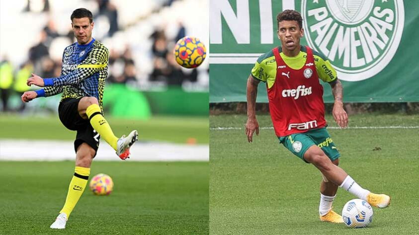 Lateral-direito: AZPILICUETA - 11 milhões de euros (R$ 66 milhões) x MARCOS ROCHA - 1,5 milhão de euros (R$ 9 milhões).