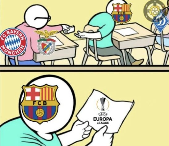 Torcedores fazem memes com derrota do Barcelona para o Bayern de Munique e eliminação precoce na Champions League.