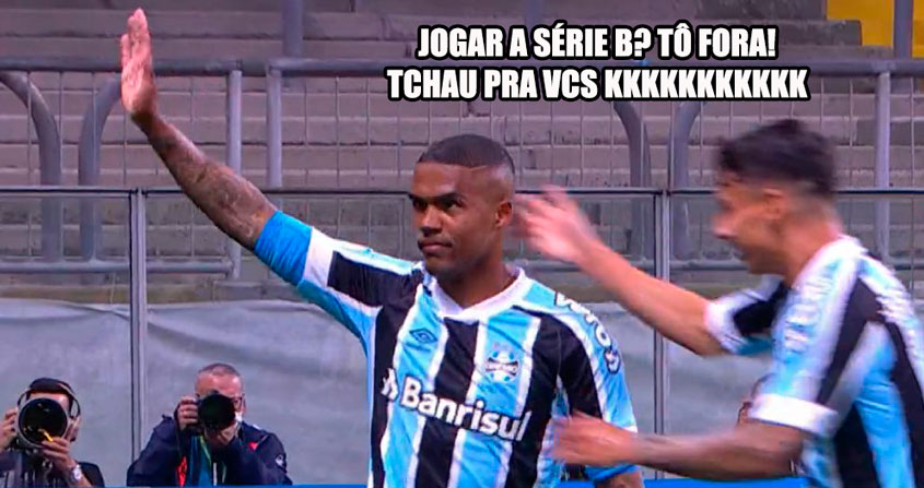 Queda no Brasileirão: rebaixado para Série B, Grêmio é alvo de memes dos rivais.