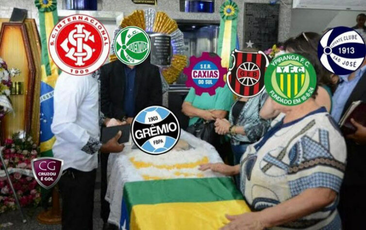 Queda no Brasileirão: rebaixado para Série B, Grêmio é alvo de memes dos rivais.