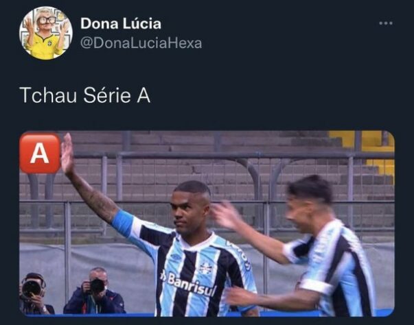 Queda no Brasileirão: rebaixado para Série B, Grêmio é alvo de memes dos rivais.