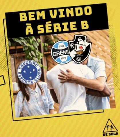 Queda no Brasileirão: rebaixado para Série B, Grêmio é alvo de memes dos rivais.