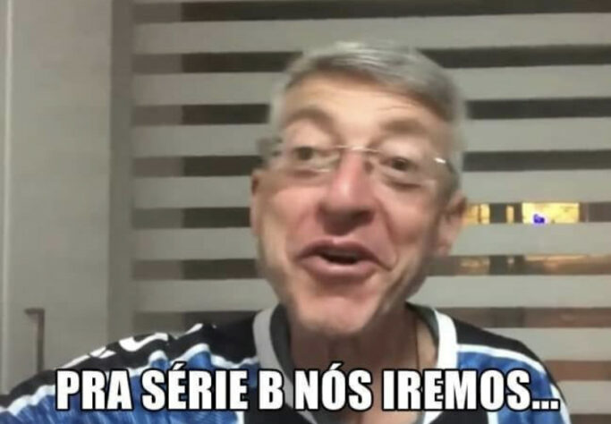 Queda no Brasileirão: rebaixado para Série B, Grêmio é alvo de memes dos rivais.