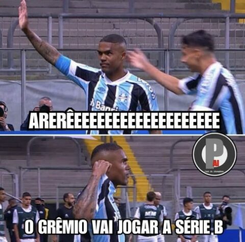 Queda no Brasileirão: rebaixado para Série B, Grêmio é alvo de memes dos rivais.