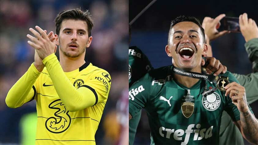 Meia-atacante: MASON MOUNT - 75 milhões de euros (R$ 450 milhões) x DUDU - 12 milhões de euros (R$ 72 milhões). 