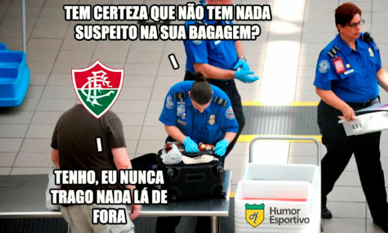 2) O Fluminense sofre pela ausência de títulos internacionais, principalmente a Libertadores da América, e já ganhou o apelido de "Virgem das Américas".