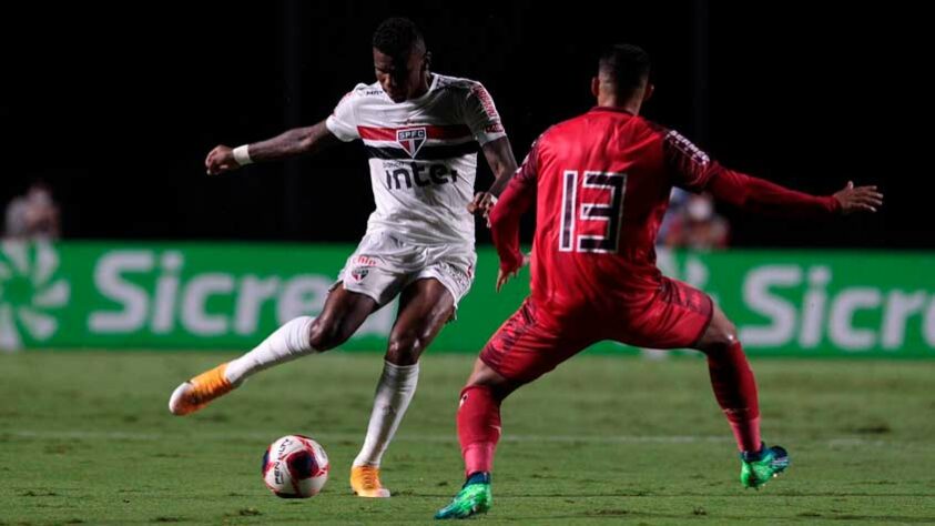 2021: São Paulo 1 x 1 Botafogo-SP, no Morumbi