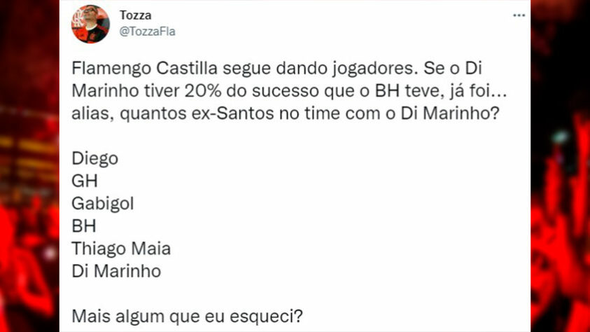 Em provocações, torcedores do Flamengo chamam Santos de Flamengo Castilla.