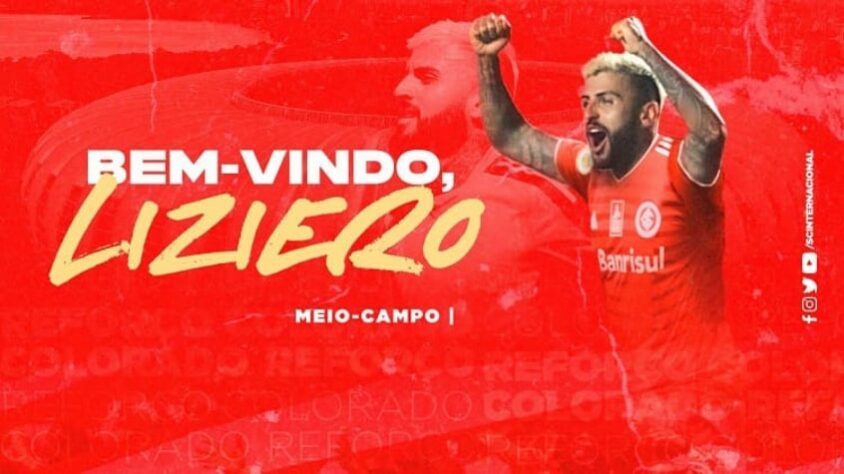 Liziero (Internacional): Foi emprestado pelo São Paulo ao Inter até o final de 2022 com opção de compra.