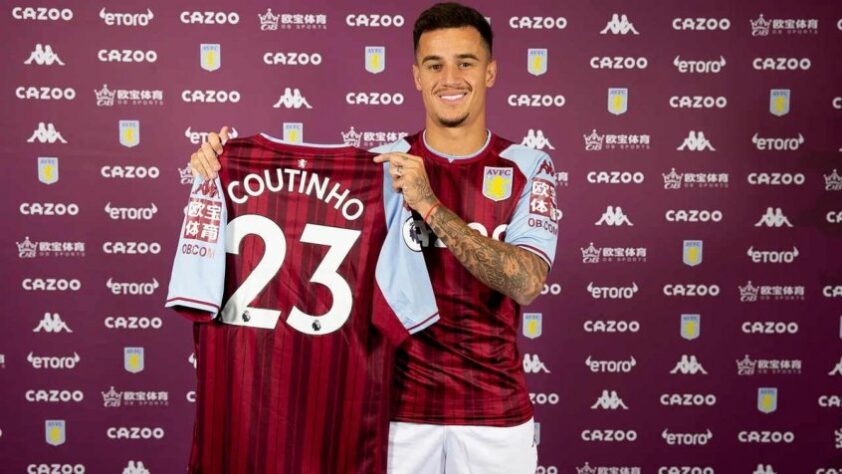 10º lugar: Philippe Coutinho (meia - 30 anos) - do Barcelona (ESP) para o Aston Villa (ING) por 20 milhões de euros (R$ 103,3 milhões)