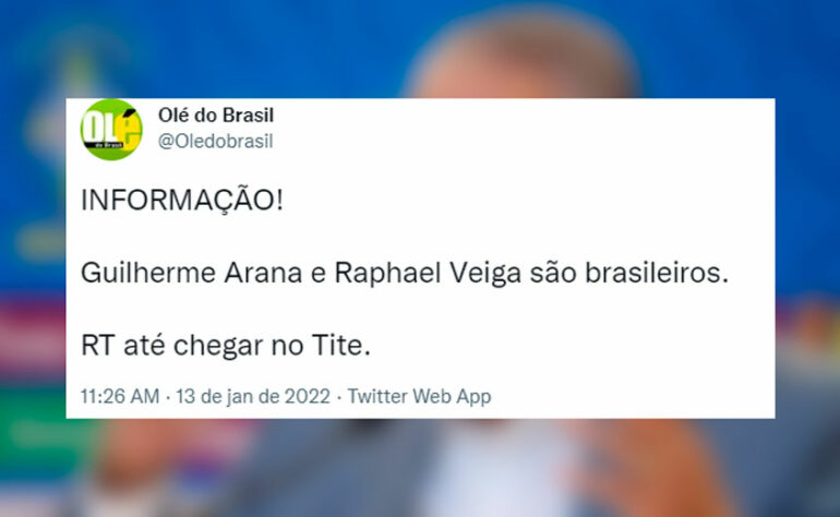 Convocação de Tite para jogos das Eliminatórias contra Equador e Paraguai rendeu memes na web.