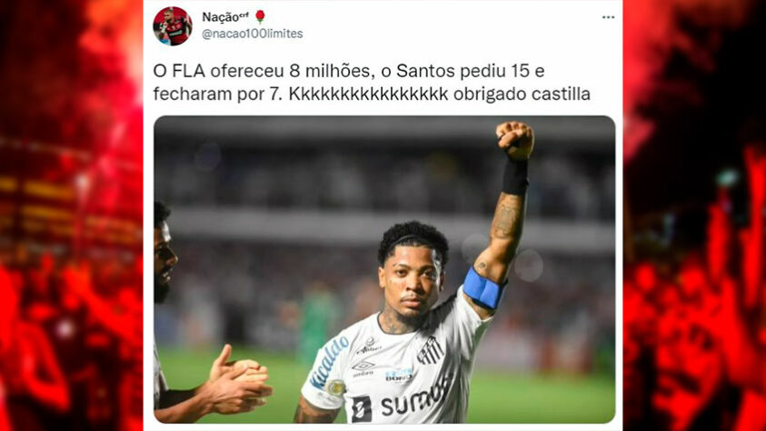 Em provocações, torcedores do Flamengo chamam Santos de Flamengo Castilla.