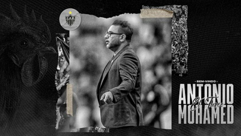 FECHADO! - Após uma novela e avaliação de vários profissionais, o Atlético-MG está com treinador novo para 2022. O clube oficializou Antonio "Turco" Mohamed, argentino naturalizado mexicano, como o seu comandante nesta temporada.
