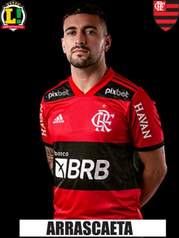 Arrascaeta - 8,0 - Foi o destaque da partida. Toda jogada do Flamengo passou pelo seu pé. Deu uma assistência para Gustavo Henrique e marcou um belíssimo gol de falta. 