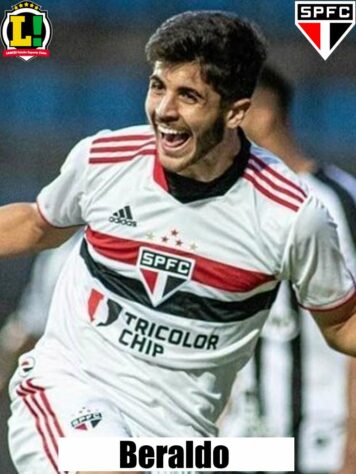 Beraldo: 5,5 - Embora tenha criado a primeira oportunidade do São Paulo na partida, falhou no primeiro gol da Inter de Limeira, quando perdeu a bola. Muito pela idade, precisa amadurecer mais algumas tomadas de decisão. Entretanto, analisando a partida na totalidade, está dialogando bem com Alan Franco na zaga tricolor.