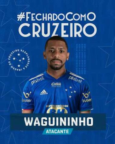 FECHADO!- A primeira contratação do Cruzeiro sob o comando de Ronaldo Fenômeno aconteceu. Trata-se do atacante Waguininho, de 31 anos, que defendeu o Coritiba na última temporada. Ele ficou sem contrato com o Coxa, que não aceitou seu pedido salarial e foi anunciado como reforço pelo time mineiro.