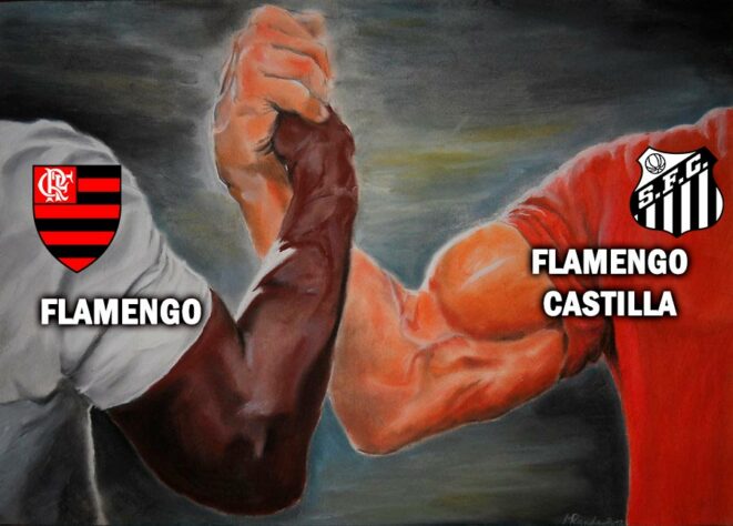 Em provocações, torcedores do Flamengo chamam Santos de Flamengo Castilla.