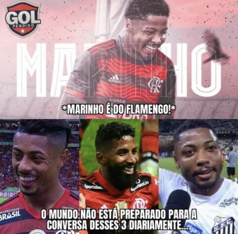 Contratação do atacante Marinho pelo Flamengo rendeu brincadeiras na web.