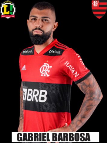 GABIGOL - 8,0 - Presente em todas áreas do ataque, protagonizou os melhores lances do Flamengo e marcou um golaço para abrir o placar. Pecou em outras finalizações, contudo.