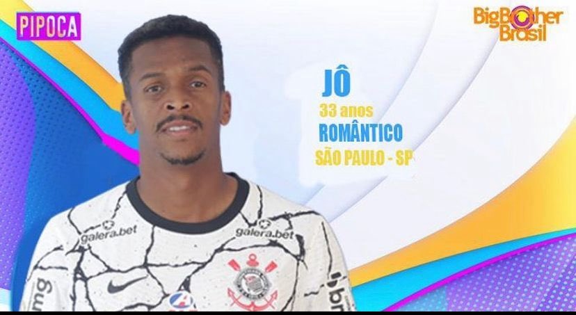 Big Brother Brasil 2022: montagem coloca o atacante Jô, do Corinthians, como participante do reality show.