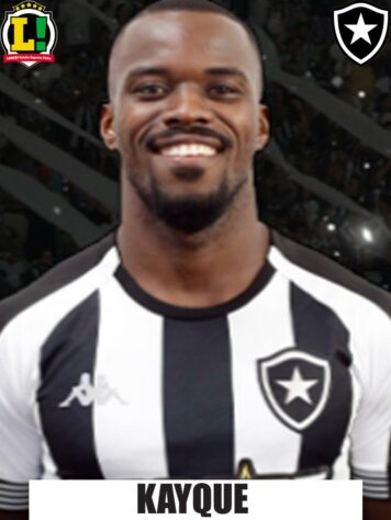 Kayque - 6,0 - Fez uma partida muito segura no meio-campo do Botafogo.