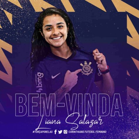 FECHADO! - O Corinthians confirmou a contratação da meia-campista Liana Salazar, que atuava no Independiente Santa Fé, da Colômbia. Ela se tornou o quarto reforço do time feminino para a temporada.