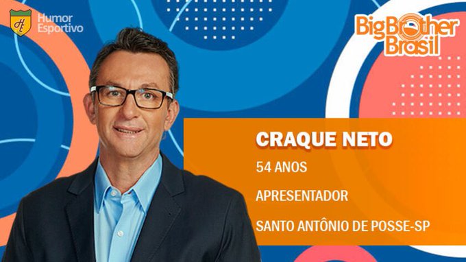 Big Brother Brasil 2022: Craque Neto é mais um 'participante' do reality show.
