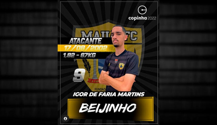 Para finalizar, quatro apelidos que não constam na relação da Federação Paulista de Futebol, mas foram divulgados pelo próprio clube dos atletas, o Mauá. Para começar, Beijinho.