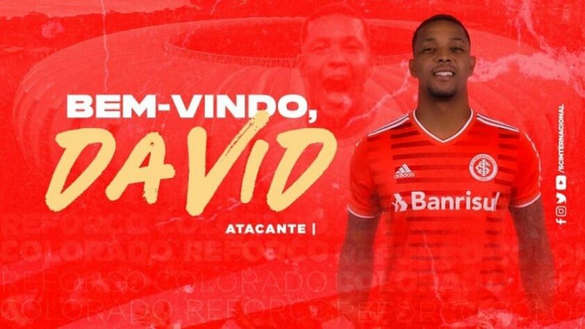 FECHADO! - O atacante David, ex-Fortaleza, foi anunciado oficialmente como novo reforço do Internacional nesta segunda-feira. O atacante assina até o fim de 2025 em transação que gira em torno de R$ 10,8 milhões, sendo R$ 5,4 milhões à vista.