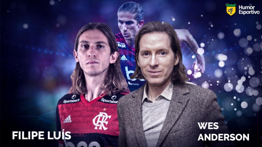 Sósias famosos dos jogadores: Filipe Luís e Wes Anderson, cineasta norte-americano.