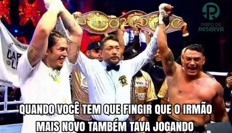 Internautas fazem memes com Whindersson Nunes x Popó no Fight Music Show.