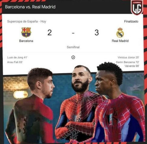 Supercopa da Espanha: os melhores memes de Barcelona 2 x 3 Real Madrid