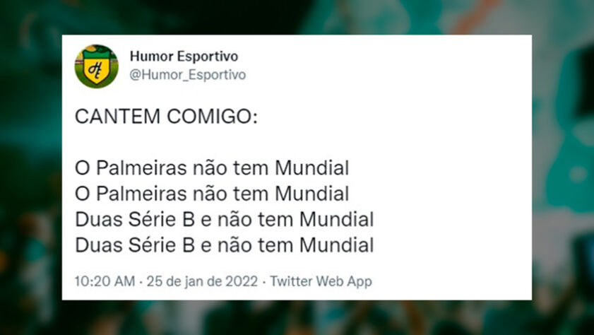 Torcedores adaptam musiquinha com provocação ao Palmeiras após título da Copinha.